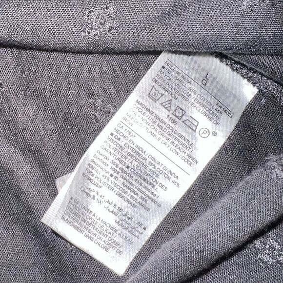 Old Navy Long-Sleeve Clip-Dot Peasant Blouse, Long Puff Sleeves Women’s Large - Picture 7 of 9